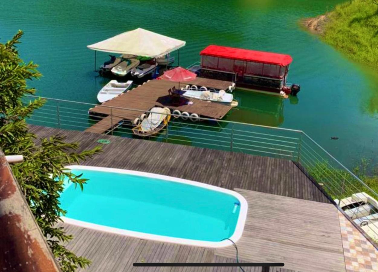 Finca Santa Monica Guatape Privada Lujosa Piscina Jacuzzi Sauna Muelle Represa Jetski Planchon Villa ภายนอก รูปภาพ